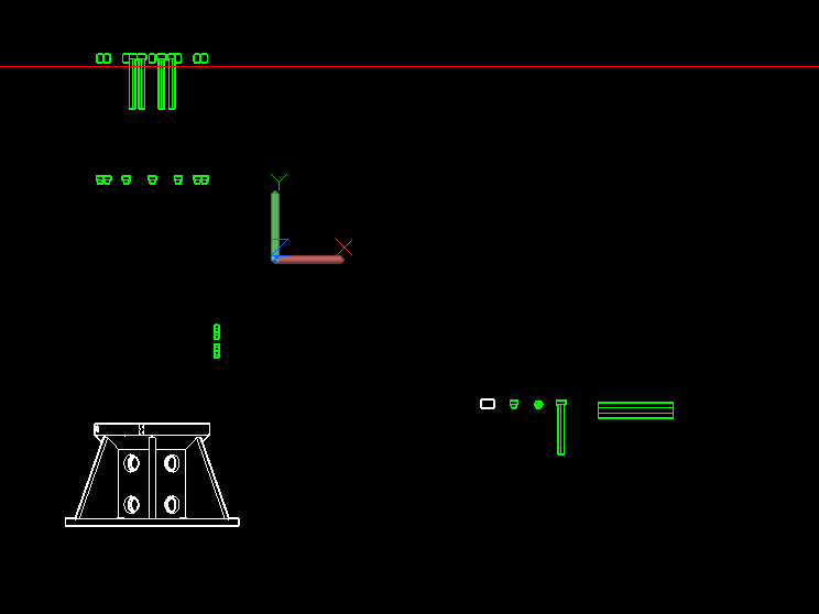 AutoCAD interface showing both BASE and TEST layers turned on simultaneously